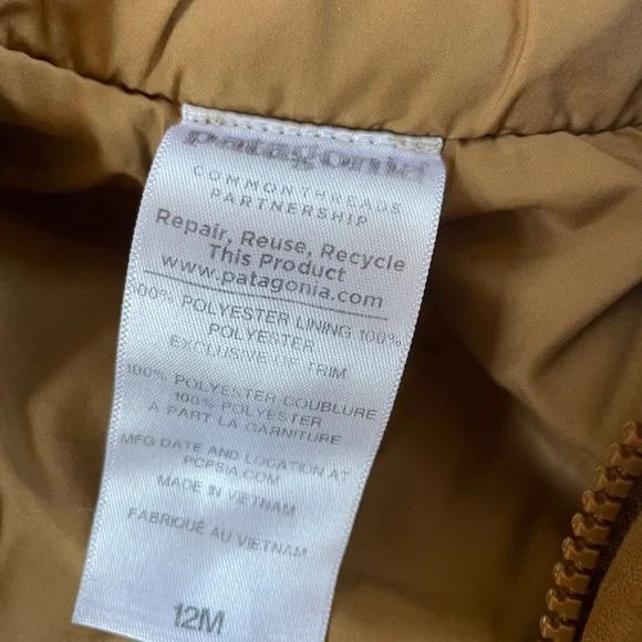 Patagonia Brown and Tan Fleece Baby Vest - Picture 3 of 3